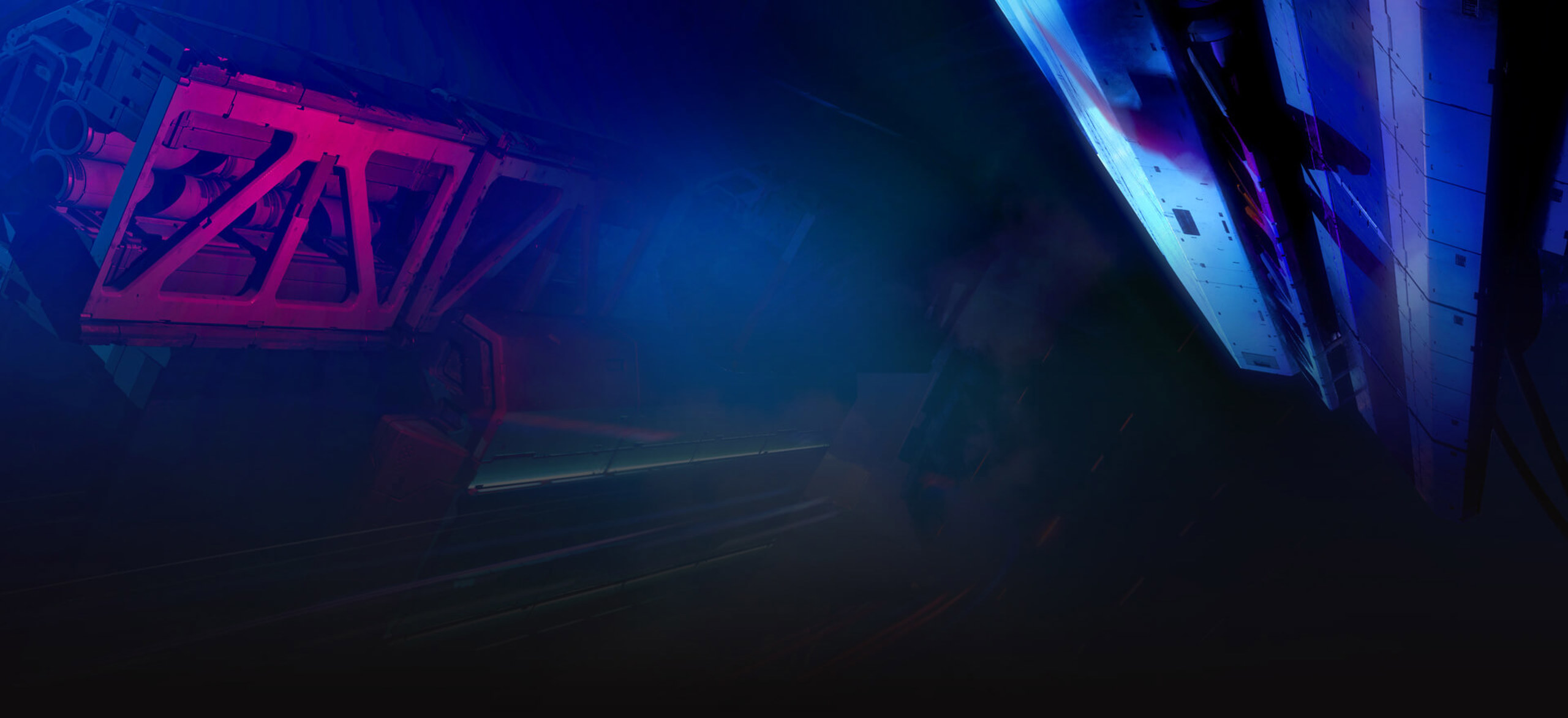 Background with space ship